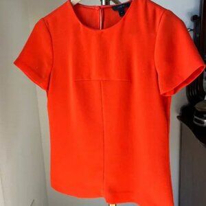 j. crew short sleeve crepe blouse tee - choral - size Small